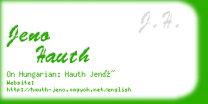 jeno hauth business card